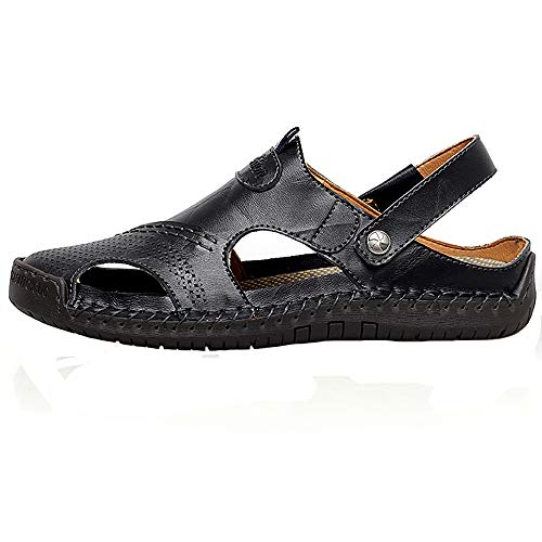 Yaer Sandali in Pelle da Uomo all'aperto, Cucitura...