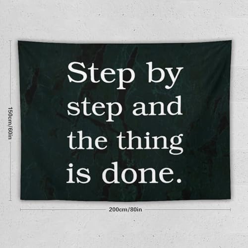 Tapiz de pared con frase motivacional para decoración de dormitorio y salón (152 x 203 cm) 2