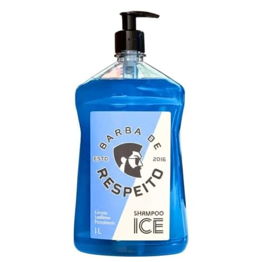 Barba de Respeito Shampoo Ice para Barba e Cabelo Profissional 1L