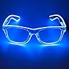 Leepesx YJ004 LED-bril, spraakbediening, 10 kleuren, optie Light Up El Wire Neon Rave glazen, twinkle glowing party club…