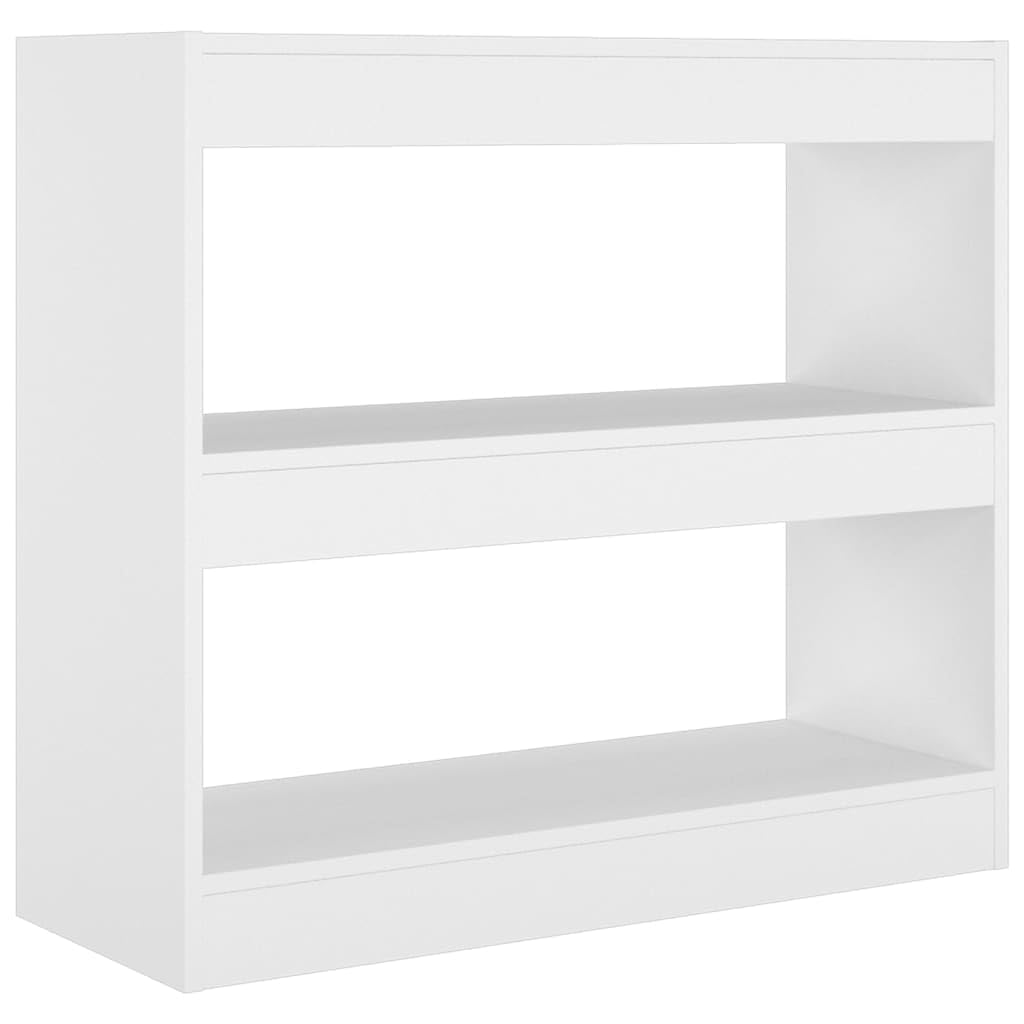 vidaXL Book Cabinet/Room Divider Hallway Furniture Bookcase Storage File Cabinet Rack Home Organiser Room Partition Book Shelf Stand White