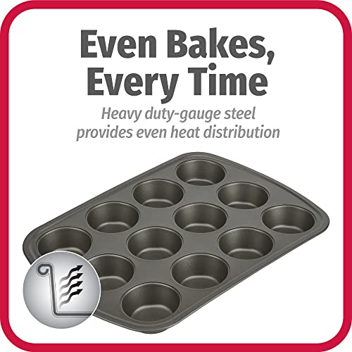 Good Cook 04031 4031 Muffin Pan, 2-3/4 In Dia X 18.3 In L X 11.8 In W X 8.1 In H #TOP2