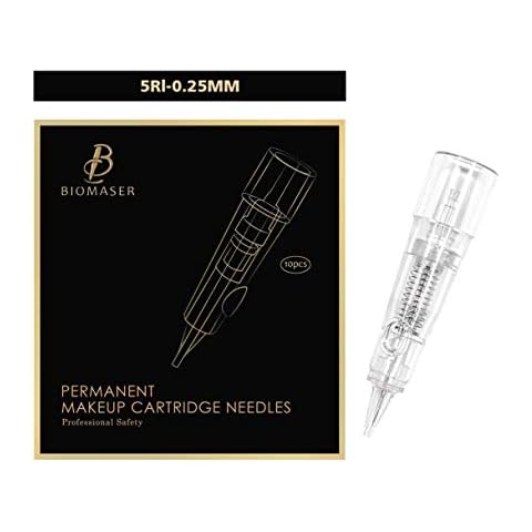 Cartridge Needles – BIOMASER 10PCS Sterilized Permanent Makeup Cartridge Needles Tattoo Needle Fits for Permanent Makeup Machine Pen T100 P1 X1 for Eyebrow Eyeliner Lip(5RL-0.25MM) Cover