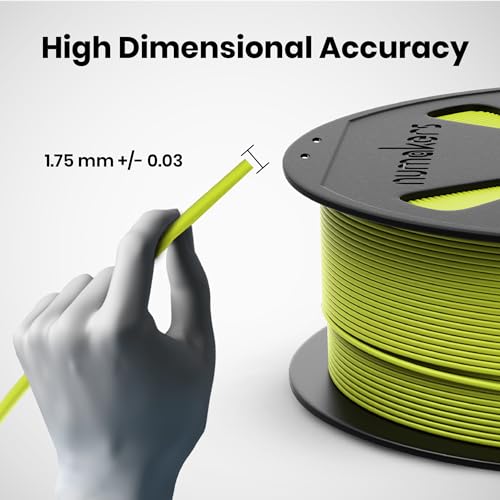 Image of NUMAKERS PLA+ 3D Printer Filament, 1.75mm, Dimensional Accuracy + /- 0.03 mm, 1 kg Spool (2.2 lbs), Compatible with Most FDM Printers (Ryobix Green)