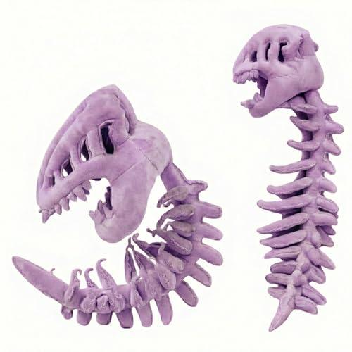 Image of Realistic Dinosaur Skeleton Costume Set, Wearable Skeleton Plush, 3D Dino Skull Headpiece and Spine Costume for Cosplay