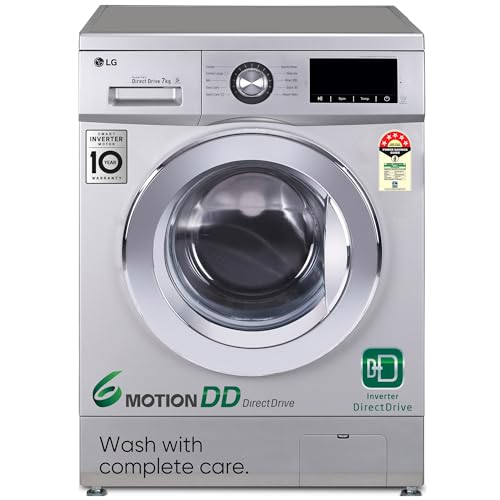 Image of LG 7.0 Kg 5 Star Inverter Fully-Automatic Front Loading Washing Machine (FHM1207ZDL, Luxury Silver, 6 Motion Technology)