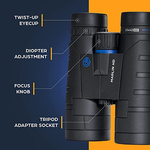 Binoculares TSO Marlin HD 10x42 para observación de aves miniatura 3