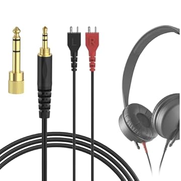 GEEKRIA Cabo de áudio compatível com Sennheiser HD25, HD25-1, HD25-1 II, HD25-13, HD25-C, cabo estéreo de substituição de 3,5 mm (8 pés)