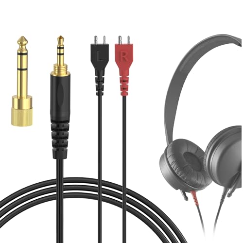 Geekria Cable de Audio Compatible con Sennheiser HD25, HD25 1, HD25 1 II, HD25 13, HD25 C Cable de Auriculares, Cable estéreo de Repuesto de 1/8