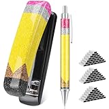 2 Pcs Teacher Appreciation Gift Set Glitter Pencil Stapler Ballpoint Pens Office Supplies Cute Teacher Appreciation Week Stapler with Staples for Women 2026 Graduation End of Years Birthday Gifts