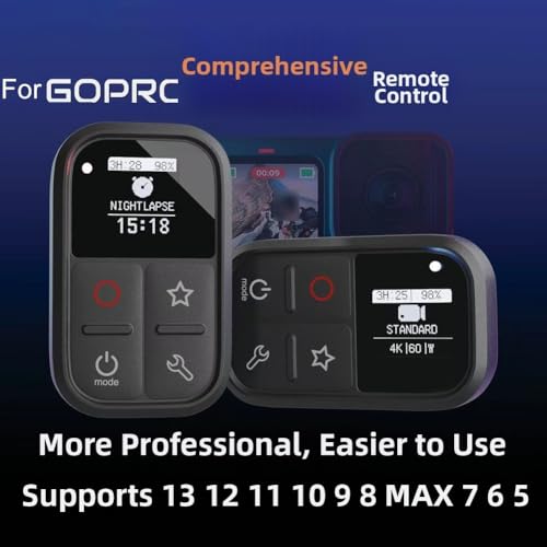 Mando a distancia inalámbrico impermeable de ABS para GoPro Hero 13 y Max 2 6