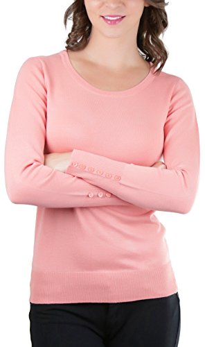 Image of ToBeInStyle Women's Classic Long Sleeve V-Neck Pullover Sweater