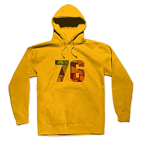 Sweatshirt 76 jaune sweat à capuche mixte pour un style urbain quotidien