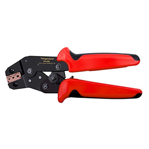 Pin Crimping Tool, Yangoutool SN-48B Ratchet Crimping Pliers For 26-16 AWG 0.14-1.5mm² Wire Insulated Terminals