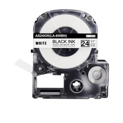 1PK ���x���e�[�v�ƌ݊����̂���v�����^�p�i SS12KW SS9KW SS6KW SS18KW SS24KW ���{�� LW-300 LW-400 LW-600P LW-700 ���[�J�[�p(24mm Black on white)