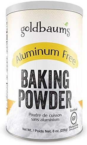 Goldbaums Baking Powder, Aluminum Free - Certified Gluten Free Baking Powder with Zero Cholesterol and Carbohydrates - Kosher Certified Bake Powder for Cooking - 8 Ounce (1 PACK)