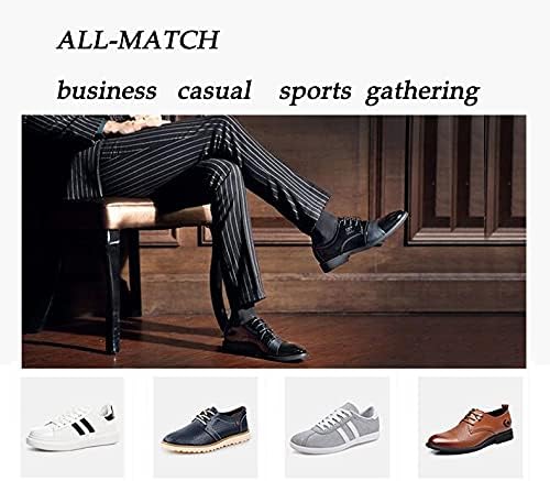 Ait fish Men's 100% Cotton Crew Socks Black and White Pack of 5 for All-season - Image 6