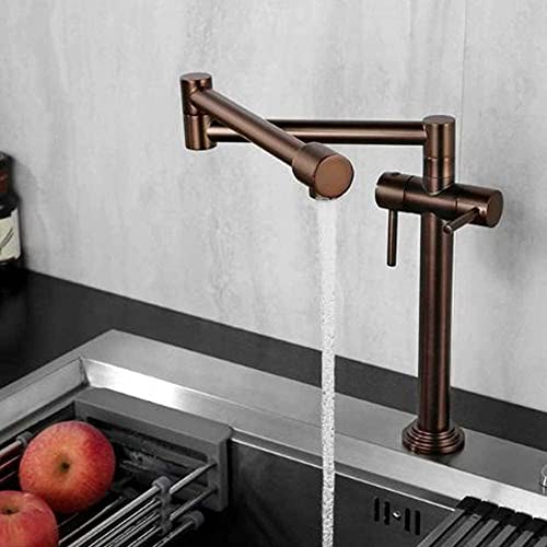 Robinet de cuisine noir et gold au design de bec pliant 360 - 2