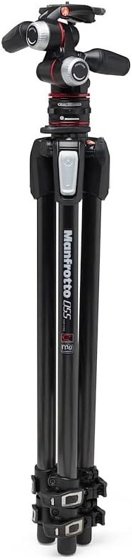 Manfrotto Kit 3-Section Tripod, Camera Tripod with 3-Way Head in Aluminium with Move Quick Release System, Professional Photography Accessories Kit, Tripod Camera with 3way-Head