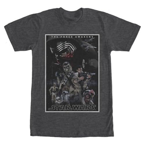 T-shirt Star Wars homme gris anthracite XX-Large pour look geek décontracté