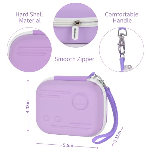 Image of Carrying Case for Yoto Mini Player with 24+ Card Holder-Purple | Hard Shell,Removable Divider, Keep Essentials Protected and Organized for Travel, Car Rides and Daily Use, Case Only
