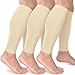 CTHH 3 Pack Leg Compression Sleeve, Calf Support Sleeves for Women and Men Calf Brace for Shin Splints, Pain Relief (Nude/Nude/Nude, L/XL)