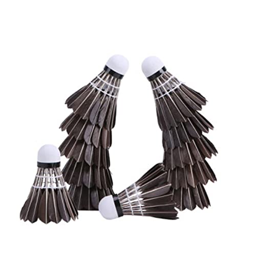 Zhenan 12-Pack Black Goose Feather Badminton Shuttlecocks With Great Stability And Durability Goose Feathers Badminton Balls,Hight Speed Badminton Birdies Balls #TOP5