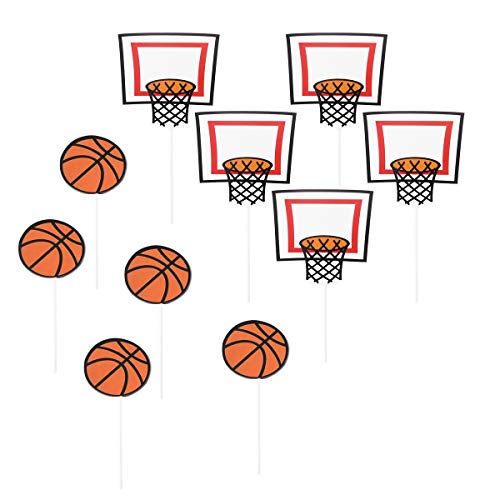 Janou Basketball Sports Cupcake Toppers Cake Picks Decoration Birthday Baby Shower Wedding Party Suppliers Pack 20Pcs #TOP1