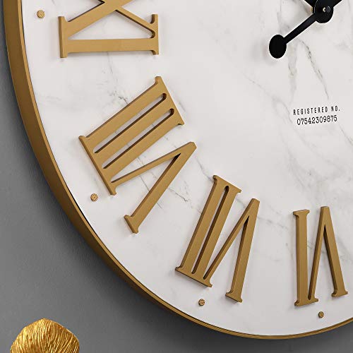 Firstime & Co. 31206 Gold And White Emmett Marbleized Wall Clock thumb #2