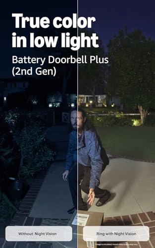Image of Ring Battery Doorbell Plus (newest model), Nickel Silver with Chime (newest model), White