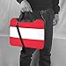 MOganjg Ultra Thin Lightweightaustrian Flag Print Laptop Carry Bag Portable Shoulder Handbag With Adjustable Strap