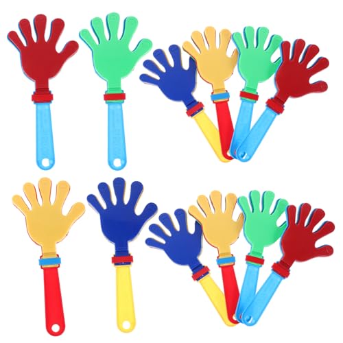 WOONEKY 12piezas Juguetes De Mano Aplaudidores De Plástico Colores Brillantes Ligeros y Seguros Para Niño Niña Fiesta y Regalos Infantiles