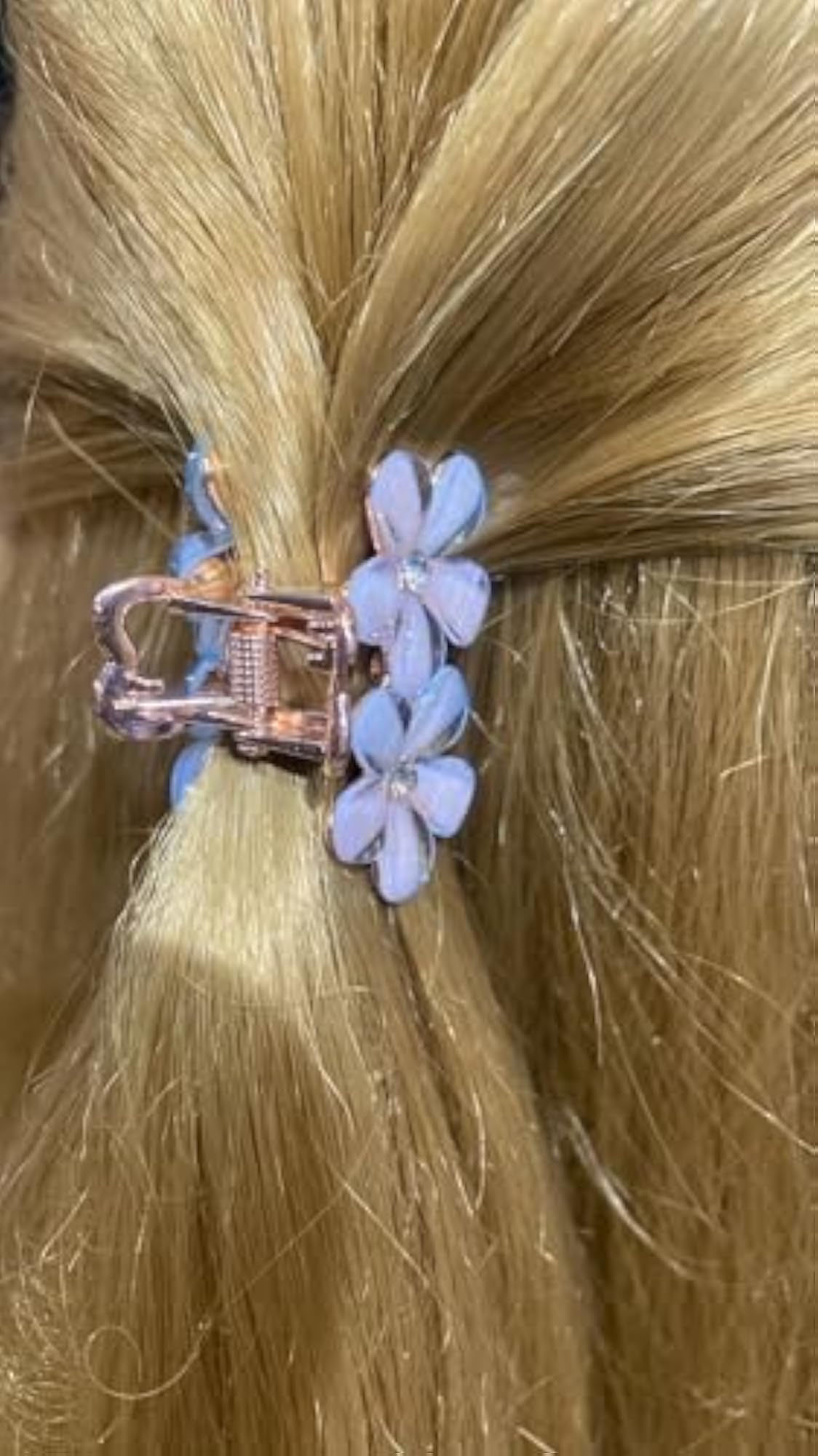 Decorative Floral Hair Clips, Mini Claw Design