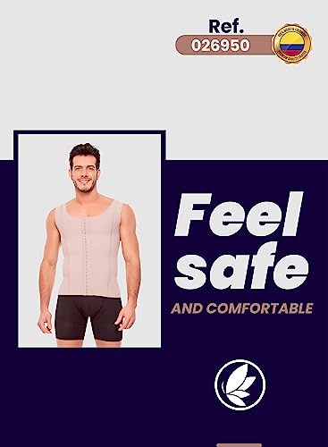 Fajitex Fajas Colombianas Para Hombres Mens Girdle High Compression Garmen Shapewear Body Shaper For Men 026950 Beige #TOP7