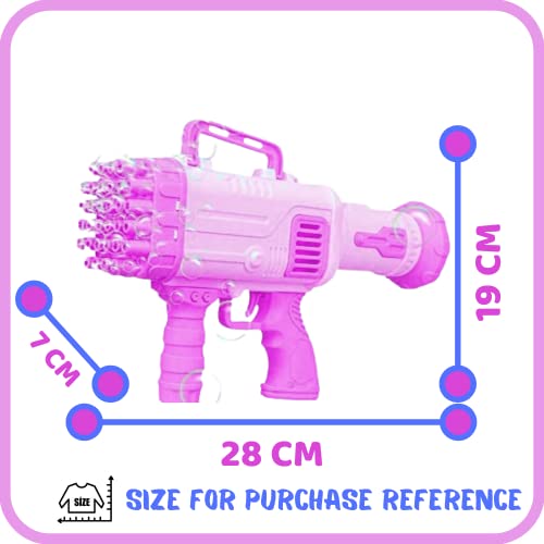 صانعة فقاعات بلاستيكية من كيدزواي، ٣٢ فتحة، مسدس فقاعات ومروحة، حجم كبير، آلة مع محلول فقاعات، صانعة فقاعات للأطفال. (ألوان متنوعة)