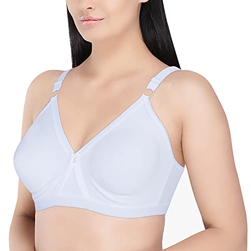Image of Women's Poly Cotton Non-Padded Wire Free Full Coverage Bra