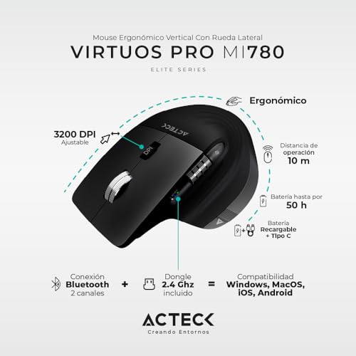 Accesorios De Computadoras, Personal Computer mouse acteck inalambrico Marca Acteck (2)