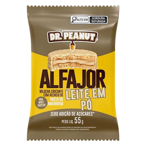 Dr. Peanut Alfajor (Display 12 Unid. 55G) Leite Em Pó