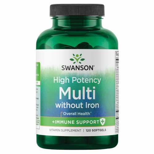 Swanson Multi Without Iron Daily Multivitamin, 120 Softgels