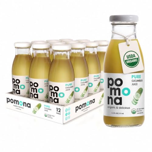 Pomona Organic Pure Cucumber Juice, No Sugar Added, 12-pack