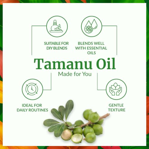 Image of SVA Tamanu Oil 4 Fl Oz - for Face, Skin Care, Hair Care, Scalp Massage & Body Massage - Carrier Oil with Dropper