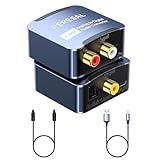 192KHzアナログデジタルコンバータ、光ファイバ/同軸RCA、光ケーブル、Toslink、同軸RCA/3.5アダプタ付き、PS5 PS4テレビDVDバースピーカー用