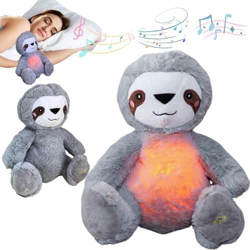 JULI Anxiety Relief Koala Breathing Teddy Anxiety Bear with Calming Music Lights Sleeping Otter Plush Soothing Sloth for Adults & Kids Stress Relief Stuffed Animal (3-Level Adjustable Volume)