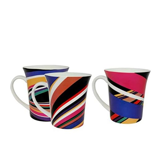 CAPRILO Lote de 20 Tazas para Desayuno Colorines Vajillas. Juguetes y Regalos Baratos para Fiestas de Cumpleaños, Bodas, Bautizos, Comuniones y Eventos. 23 x 36 cm 