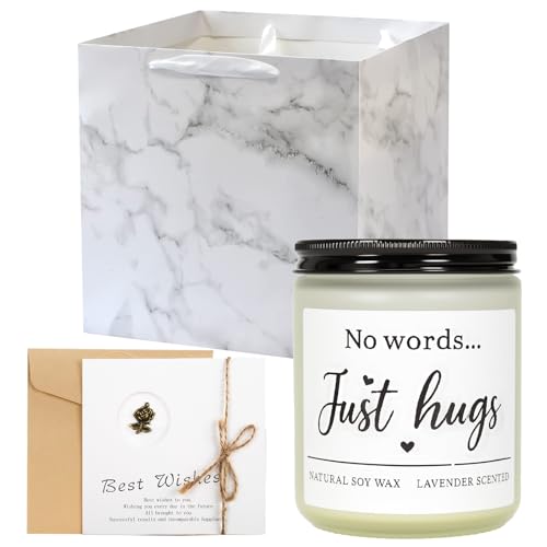 No Words Just Hugs - Vela hecha a mano de lavanda, regalo de cond...
