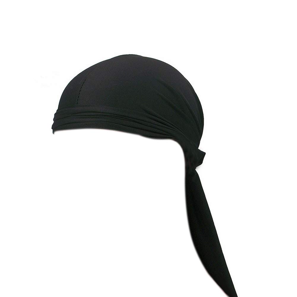 New Cotton Stretchable Premium Durag 360 Waves Extra Long Tail Wide Straps Headwrap for Men