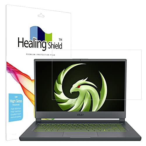 Healingshield �X�L���V�[���t���ی�t�B���� Screen Protector Light Oleophobic High Gloss Film Compatible with MSI Delta 15 A5EFK AMD