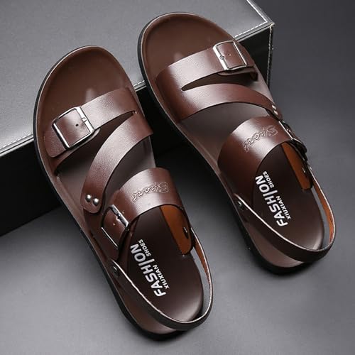 Men's Open Toe Hollow Beach Sandals Slip On Breathable Lightweight Comfortable Non-Slip Flat Sandals Fashion Simple Summer Casual Beach Shoes4