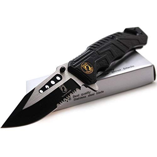 Snake Eye Tactical Assisted Fantasy Handle Design Knife Rescue Outdoors Tactical (POW)