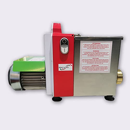 Seconda immagine Emporio Bertinato Giuseppe La Fattorina Fresca professionale, elettrica, in acciaio inox, con 4 trafile in bronzo incluse, capacità vasca 1,5kg e produzione max oraria pasta di 4kg (Tricolore)